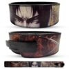 Naruto weight lifting belt with orange and black ninja design