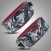 Close-up of the Berserker weightlifting belt's intricate warrior design and durable craftsmanship.