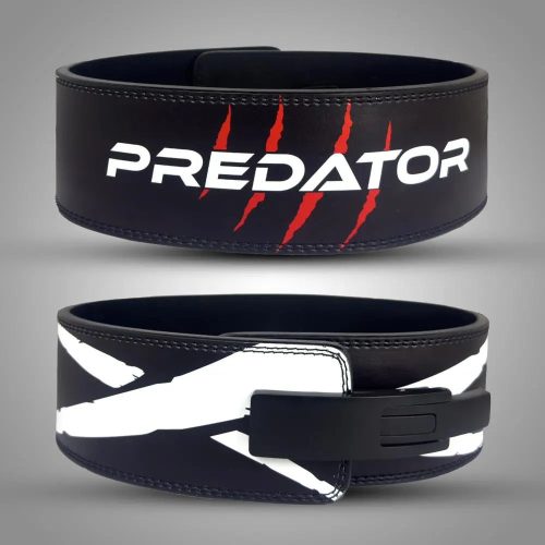 Predator 10mm leather belt side profile showing lever buckle