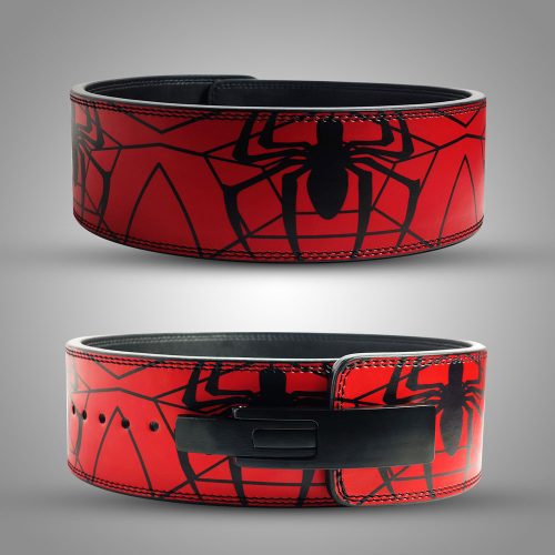 Red Spider Web Design Weight Lifting Belt
