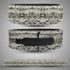 Tribal patterned leather weightlifting belt featuring black and beige geometric and ethnic motifs with a solid black lever buckle.