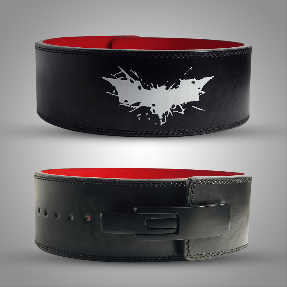 Batman Weightlifting Belt With black Lever Buckle
