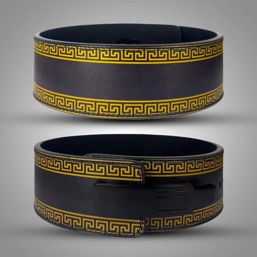 Luxury Greek design weightlifting belt with lever buckle