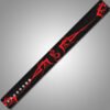 Close-up of matte black lever buckle and stitching on Custom Dragon Weightlifting Belt