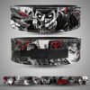 Leather powerlifting belt featuring Berserk-style graphics and heavy-duty buckle