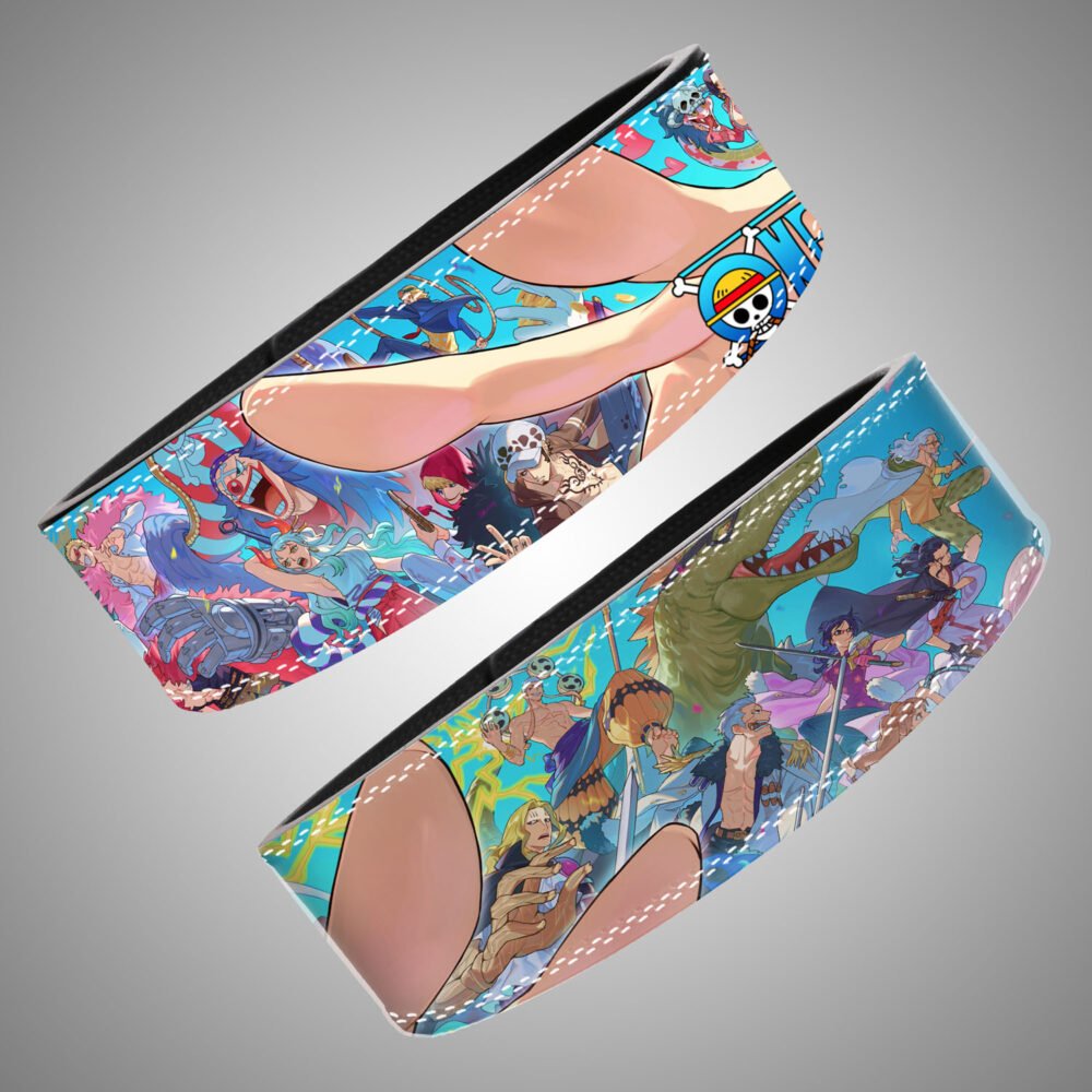 Anime One Piece gym belt with premium leather and lever buckle