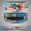 One Piece weightlifting belt with Luffy and crew artwork