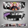 Naruto Gym Belt – anime leather powerlifting belt with Naruto Uzumaki artwork and chakra aura design.