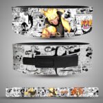 Anime gym belt featuring Naruto Uzumaki in Sage of Six Paths Mode with manga artwork background.