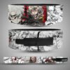 Rudo-inspired weightlifting belt from the anime Gachiakuta featuring detailed black-and-white manga art with striking red highlights.