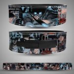 Leather gym belt inspired by Sung Jinwoo, showcasing glowing eyes and shadow hunter theme from Solo Leveling.
