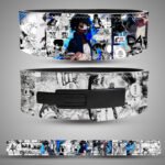 Dabi weightlifting belt front view with My Hero Academia anime artwork