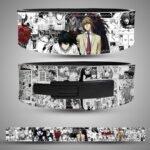 Death Note weightlifting belt with Light, L, and Ryuk artwork