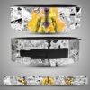 Frieza weightlifting lever belt front view with Golden Frieza artwork