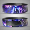 Solo Leveling Shadow Monarch SBD weightlifting lever belt. Anime art with purple energy effects. Powerlifting belt for core support.