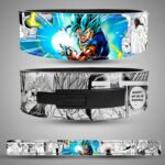 Vegito gym belt with blue energy anime artwork