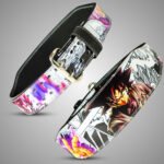 Double prong steel buckle on Goku Black 4 inch leather weightlifting belt