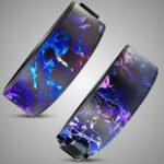 Solo Leveling Sung Jinwoo weightlifting SBD belt. Anime manga art with purple energy effects. Powerlifting belt for core support.