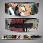 Star leather weightlifting belt with lever buckle