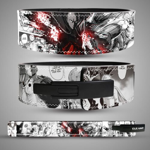 Saitama serious mode anime weightlifting lever belt