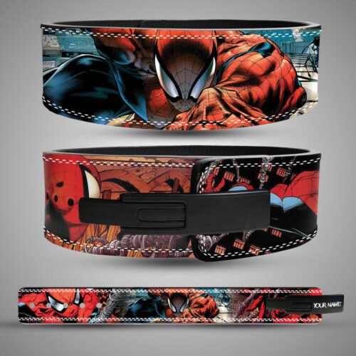 spiderman custom weightlifting belt
