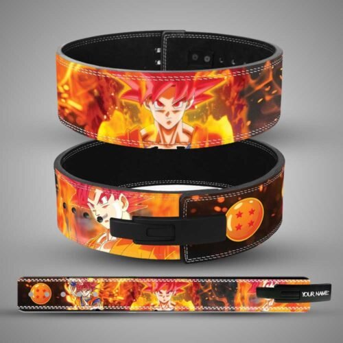 Super Saiyan God Goku anime weightlifting lever belt