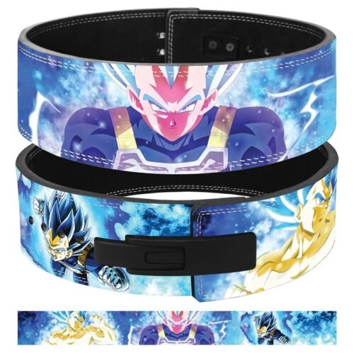 Vegeta blue anime weightlifting lever belt for powerlifting
