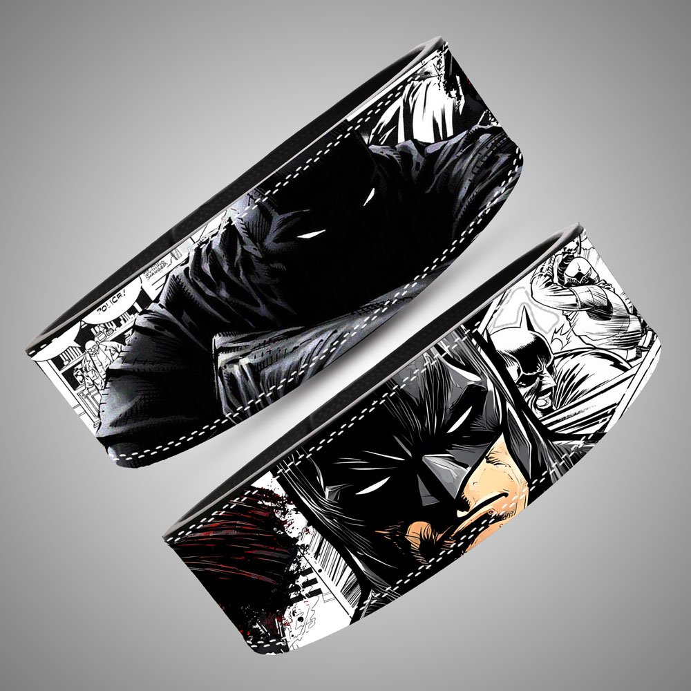Batman comic powerlifting belt for squats deadlifts and strength workouts