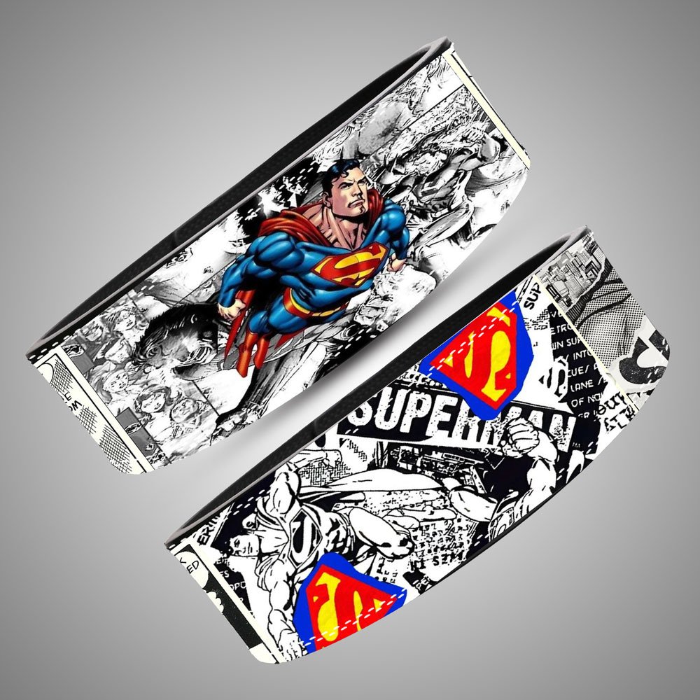 Superman powerlifting belt with custom engraved lever buckle