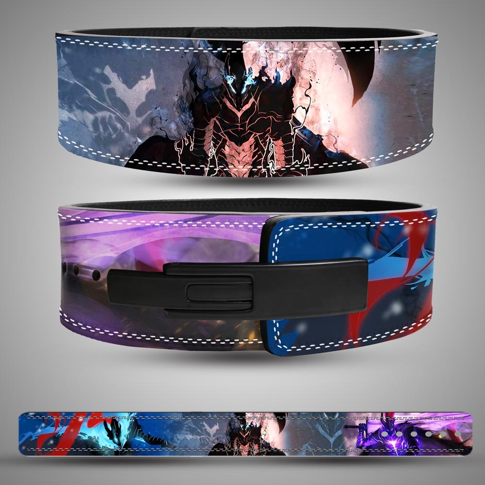 Igris Shadow Knight Weightlifting Lever Belt with premium leather and lever buckle